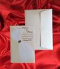 cod - 459
Invitatie de nunta din carton auriu in 
suport cu papion in relief.
Plicul este auriu
Pretul contine plic, TVA
iar inscriptionarea este de 0,70 lei/buc
Montajul este optional = 0,30 lei/buc